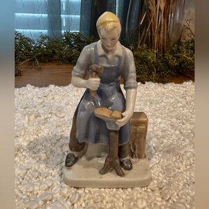 Blue Danube Porcelain Figurine of Cobbler in Blue Apron